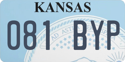 KS license plate 081BYP