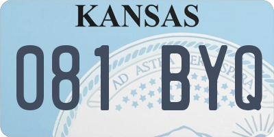 KS license plate 081BYQ