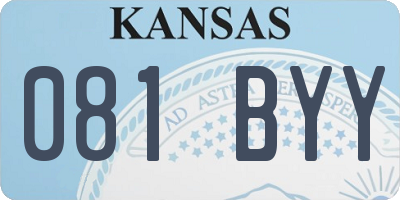 KS license plate 081BYY