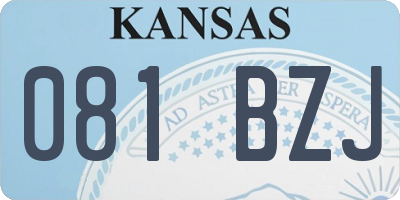 KS license plate 081BZJ