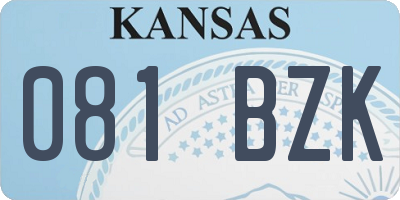 KS license plate 081BZK