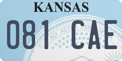 KS license plate 081CAE