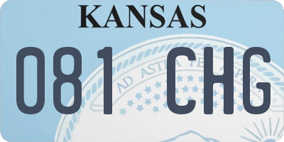 KS license plate 081CHG