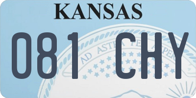 KS license plate 081CHY