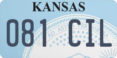 KS license plate 081CIL