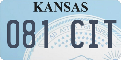 KS license plate 081CIT