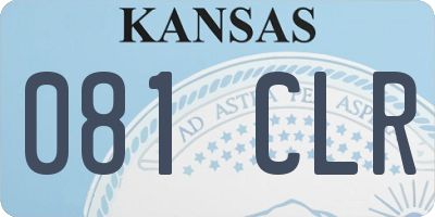 KS license plate 081CLR