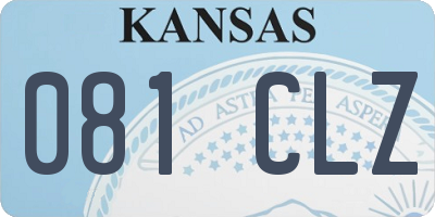 KS license plate 081CLZ