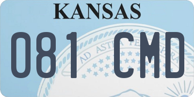 KS license plate 081CMD