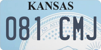 KS license plate 081CMJ