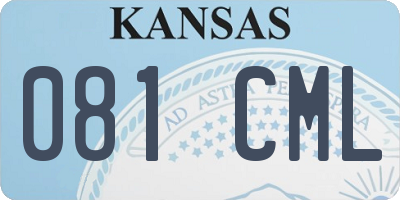 KS license plate 081CML