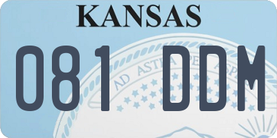 KS license plate 081DDM
