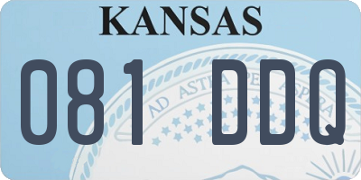 KS license plate 081DDQ