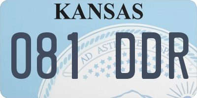 KS license plate 081DDR