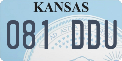 KS license plate 081DDU