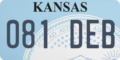 KS license plate 081DEB