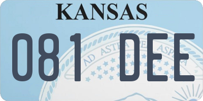 KS license plate 081DEE
