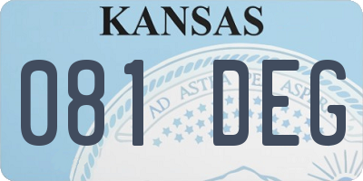 KS license plate 081DEG