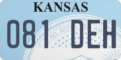 KS license plate 081DEH