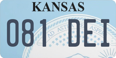 KS license plate 081DEI