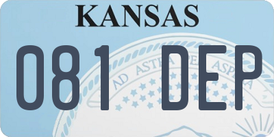 KS license plate 081DEP