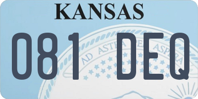 KS license plate 081DEQ