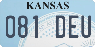 KS license plate 081DEU
