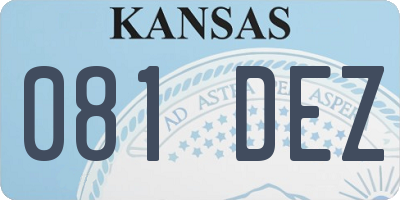 KS license plate 081DEZ