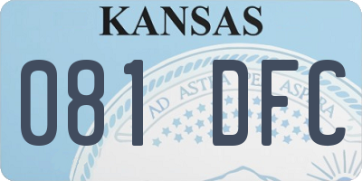 KS license plate 081DFC