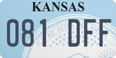 KS license plate 081DFF
