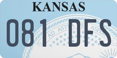 KS license plate 081DFS