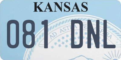 KS license plate 081DNL