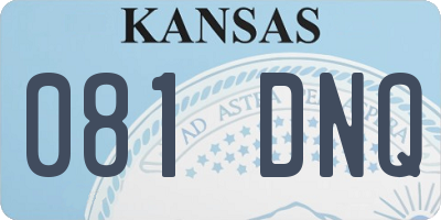 KS license plate 081DNQ