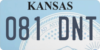 KS license plate 081DNT