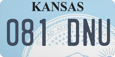 KS license plate 081DNU