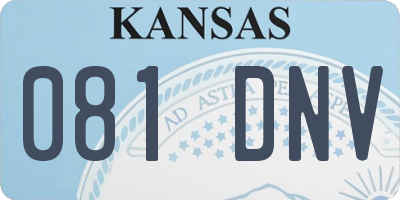 KS license plate 081DNV