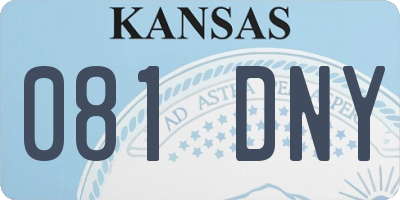 KS license plate 081DNY