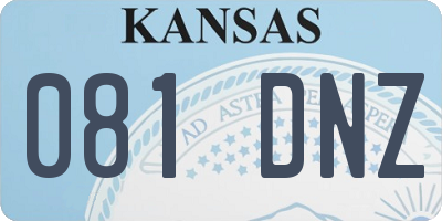 KS license plate 081DNZ