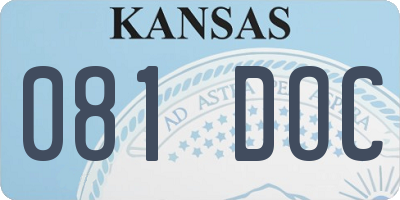 KS license plate 081DOC