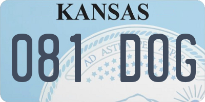 KS license plate 081DOG