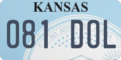 KS license plate 081DOL