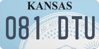 KS license plate 081DTU