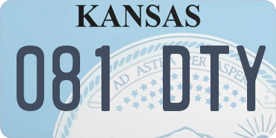 KS license plate 081DTY