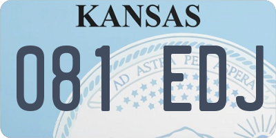 KS license plate 081EDJ