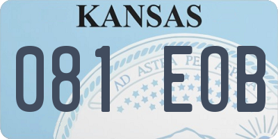 KS license plate 081EOB