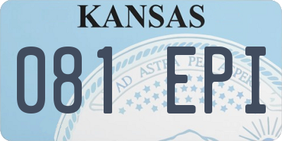 KS license plate 081EPI