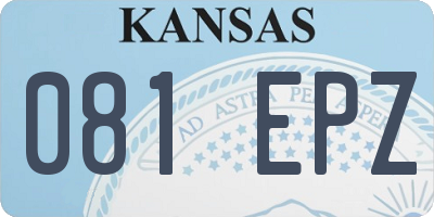 KS license plate 081EPZ
