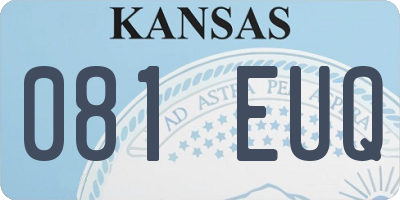 KS license plate 081EUQ