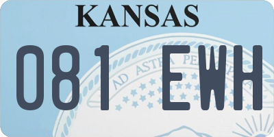 KS license plate 081EWH
