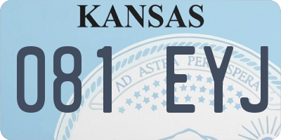 KS license plate 081EYJ